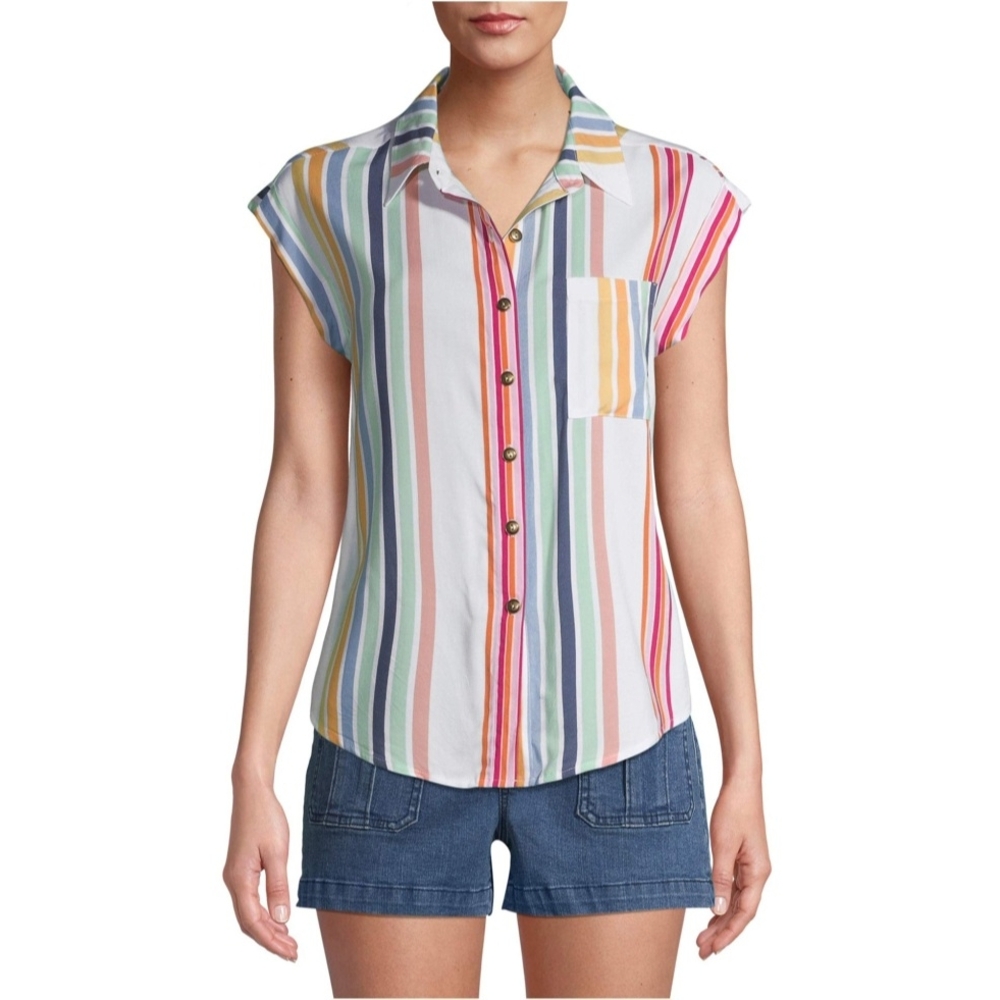 Sleeveless Button Down